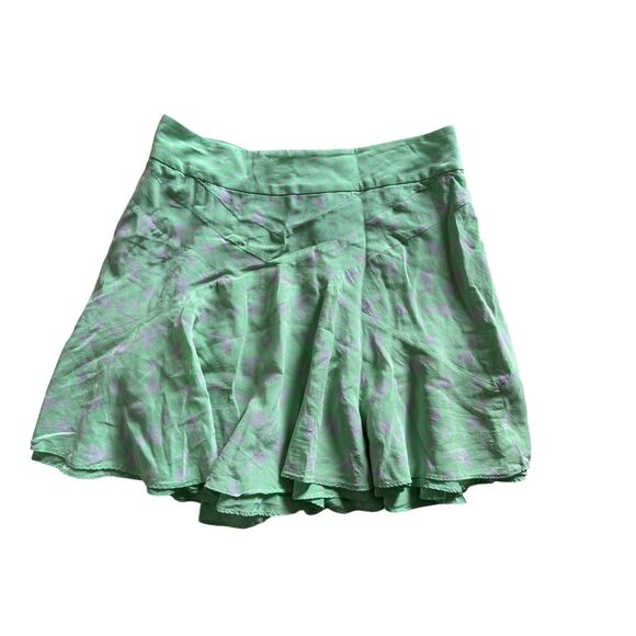 Marc Jacobs Women's Mint Green Silk Layered Mini Skirt size 2 - Picture 1 of 6